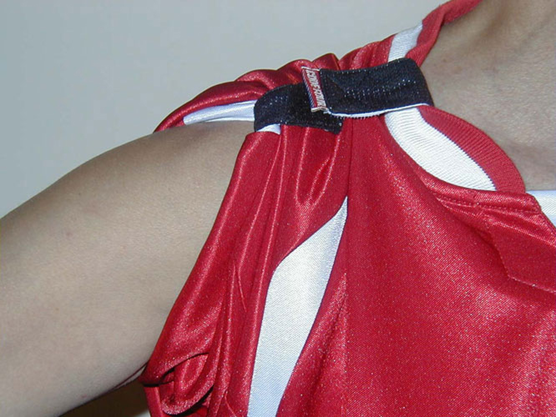 Soccer sleeve clip holders by Code Four hold up soccer sleeves.